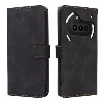 Чехол-книжка для телефона Nothing (3a) Чехол для телефона из искусственной кожи с полной защитой тела [блокировка RFID] for Nothing Phone (3a) чёрный