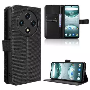Чехол-книжка для Umidigi G100 / Umidig G100A из искусственной кожи, защита всего тела, прочный ретро-чехол для телефона for Umidigi G100 / G100A чёрный