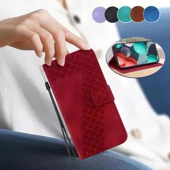 Чехол-книжка из 7-образной кожи с тиснением для LG V40 ThinQ/Stylo5/Stylo6/Stylo7/LG Velvet Kickstand Wallet с отделениями для карточек для LG K42/K61/K40S/K50/Q60 LG Stylo7 5G коричневый