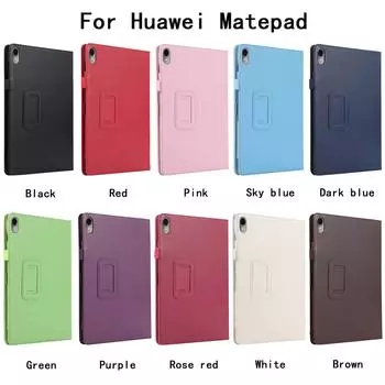 Чехол-книжка из искусственной кожи для Huawei Matepad SE 11 2024 10.4 10.1, чехол для планшета MatePad Air 11.5s MatePad Pro T8 C3 T6, подставка-держатель MatePad T8 C3 8 inch красный