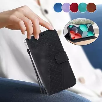 Чехол-книжка из кожи с тиснением в форме 7 для Umidigi A3S/F1/A7S/A5 A7 A9 Pro с подставкой и отделениями для карточек, чехол-кобура Umidigi A9 Pro коричневый