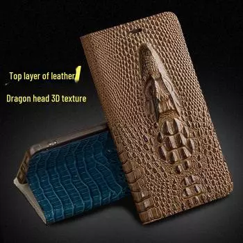 Чехол-книжка из натуральной кожи, совместим с iPhone 14, 13 Pro, XR, XS Max. Предлагает слоты для карт и полную защиту. Модный дизайн. iphone13mini коричневый