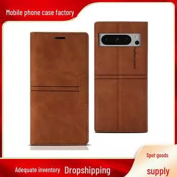 Чехол-книжка с магнитным слотом для карт Google Pixel 8Pro Dreamy и однотонный чехол для мобильного телефона Pixel 7 pixel8pro чёрный