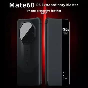 Чехол-книжка Smart Sleep Window для Mate60RS: Полная защита от падений Huawei mate60RS Extraordinary Master чёрный