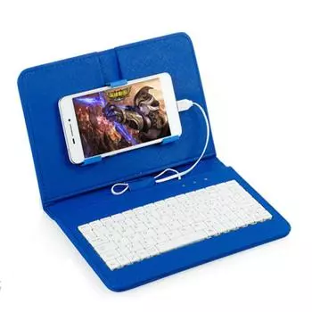 Чехол-кобура с проводной клавиатурой общего назначения для мобильного телефона Andriod 4,8-6,0 чёрный