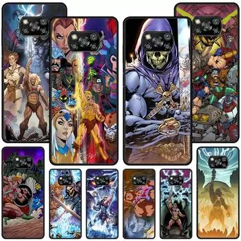 Чехол-комикс Masters of the Universe Revolution для Xiaomi Poco M5s X3 NFC X5 F3 M4 M3 Pro, черный, силиконовый, мягкий, чехол для телефона Xiaomi Poco M3