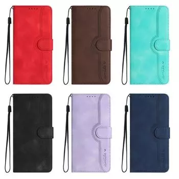 Чехол-кошелек для карточек из искусственной кожи с накаткой и улыбающимся лицом для Samsung Series. Серия Galaxy S, серия Note, серия A, серия J, серия M... Samsung Galaxy A73 5G чёрный