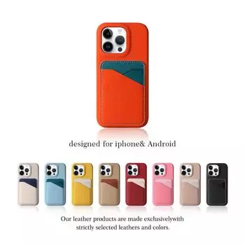 Чехол-кошелек для телефона Apple iPhone - кожаный силиконовый противоударный держатель для карт с подставкой-кошельком для iPhone 12/13/14/15/16/Pro/Pro 11 оранжевый