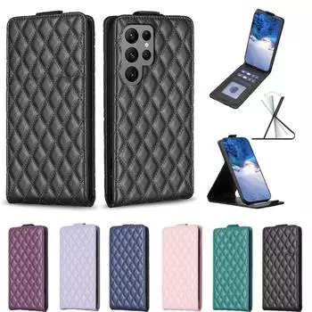Чехол-кошелек для телефона из искусственной кожи с откидной крышкой и ромбовидным узором для карточек для Samsung Galaxy A55,A35,S24 FE,S24,A15,A05,A25,A24,S23,A14,A23,A31.. Samsung Galaxy A51 4G чёрный