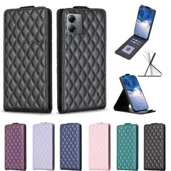 Чехол-кошелек для телефона Motorola Moto G14, Edge 40, G13, G23, G53, G73, E13 из искусственной кожи с откидной крышкой и отделениями для карт Motorola Moto E13 чёрный