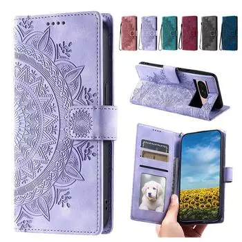 Чехол-кошелек для телефона с тиснением Tribal для Google Pixel 9 8 7 6 Pro Pixel 9a 8a 7a 6a Photo Frame Kickstand Case Google Pixel 9 зелёный