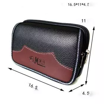 Чехол-кошелек для телефона, универсальная сумка, мужская сумка, поясная сумка, мужской карманный держатель для карт, ювелирный аксессуар чёрный