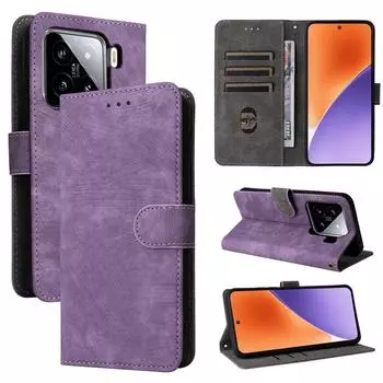 Чехол-кошелек для Xiaomi 15 / Xiaomi 15 Pro, чехол для телефона из искусственной кожи, полная защита корпуса [блокировка RFID], чехол-кошелек for Xiaomi 15 чёрный