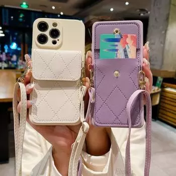 Чехол-кошелек для Xiaomi Redmi A3 13C 12 12C 10 Note 13 12 11 Pro Mi 13T 14, чехол с ремешком через плечо и подставкой для Samsung S24 S23 Ultra A15 A25 A35 iphone 7 8 зелёный