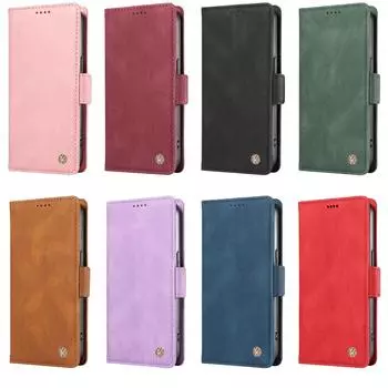 Чехол-кошелек из нубуковой искусственной кожи с боковыми пряжками и отделениями для карт для Sony Xperia 10 IV, Xperia 1 IV, Xperia 5 IV, Xperia 1 V, Xperia 10 V, Xperia 1 III... Sony Xperia 1 VI чёрный