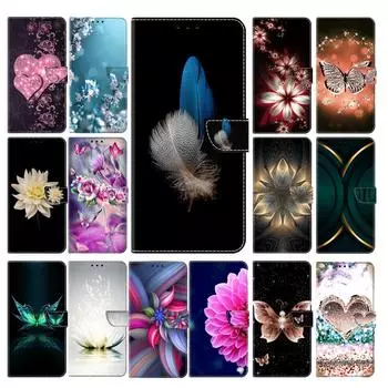 Чехол-кошелек с держателем для карт, чехол из искусственной кожи с цветочным принтом, подставка, ремешок на запястье, противоударный чехол для Oneplus 11 5G/Nord CE 3/Nord CE/Nord 2/Nord N20 5G Oneplus 11 5G