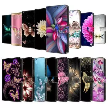 Чехол-кошелек с держателем для карт, чехол из искусственной кожи с цветочным принтом, подставка, ремешок на запястье, противоударный чехол для LG K22/K22 Plus/LG K51 K31 K71 K92 V60/LG Stylo 6 LG V60/V60 Thinq 5G