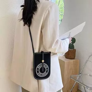 Чехол-кошелек с надписью «Письмо» большой емкости, многофункциональный пылезащитный защитный чехол для мобильного телефона чёрный