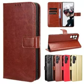 Чехол-кошелек с отделением для карт и подставкой для ZTE Nubia Red Magic 9 Pro 8 Pro Plus 7 7S 6 6S Redmagic 5G, защитный чехол, противоударный держатель, деловой чехол Red Magic 5G красный