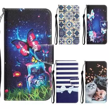 Чехол-кошелек с откидной крышкой для iPhone 15, 14, 13, 12 Pro Max SE22, Samsung S23, S22, S21 FE A54, A34, A24, A14, A04, A53, A33, A23, A13, A52, чехол iPhone 15 Pro Max разноцветный