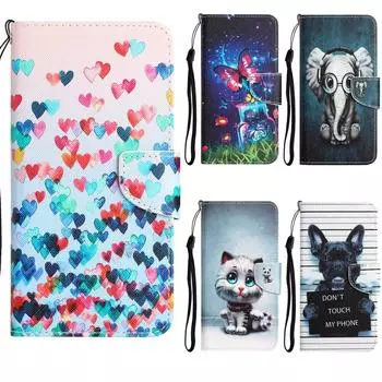 Чехол-кошелек с откидной крышкой для iPhone 15, 14, 13, 12 Pro Max SE22, Samsung S23, S22, S21 FE A54, A34, A24, A14, A04, A53, A33, A23, A13, A52, чехол iPhone 15 Pro Max разноцветный