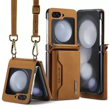 Чехол-кошелек с защитой от царапин для Samsung Galaxy Z Flip 5 Flip4 Flip5 Flip3 Flip 4 3 5G, держатель для слота для карт, защитный чехол For Z Flip 5 чёрный