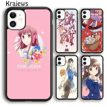 Чехол Krajews Fruits Basket аниме для телефона iPhone 14 5 SE 6s 7 8 plus X XR XS 11 12 13 pro max Samsung Galaxy S21 S22ultra iPhone 6plus