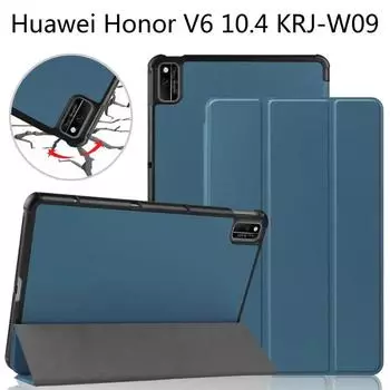 Чехол KRJ-W09 10,4 дюйма для планшета Huawei Honor V6 10,4, ультратонкий кожаный чехол с магнитной подставкой для Huawei V6, чехол Funda небесно-голубой