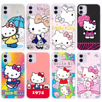 Чехол KT59 Hello Kitty Girl для Samsung A04 A14 A23 A34 A54 M23 M33 M52 M53 Realme 10 9 C30S C35 C55 VIVO Y02S Y21 Y33S Y51 X80 Pro, прозрачный чехол VIVO Y33S бездна