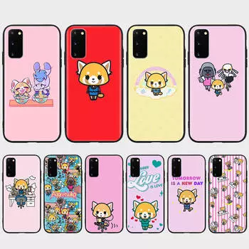Чехол KT60 Aggretsuko для Xiaomi Poco X6 X4 M5 M6 F5 F6 C65 C55 C50 C51 C40 Redmi Note 7 8 14C A3X 13C 12C 11 10A 9C Pro черный мягкий чехол Xiaomi Mi 10 кожа буйвола