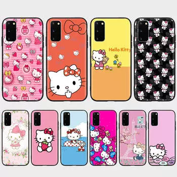 Чехол KT67 Hello Kitty Cartoon для iPhone 16 15 Plus 14 13 12 11 Pro 8 7 6S 6 SE 5S X XR XS Max Realme C30 C33 C31 9I Huawei P30 Black Sofe Cover iPhone 12 зелёный