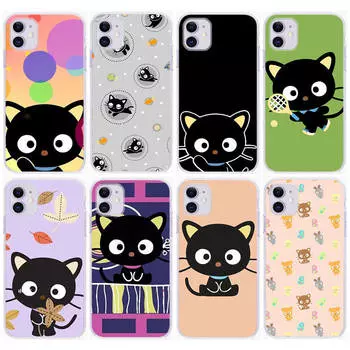 Чехол KT76 Cute Chococat для Samsung A04 A14 A23 A34 A54 M23 M33 M52 M53 Realme 10 9 C30S C35 C55 VIVO Y02S Y21 Y33S Y51 X80 Pro, прозрачный чехол Tecno Spark 8P кожа буйвола