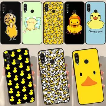 Чехол Kwaii yellow duck для Huawei P30 Pro P50 P20 P40 Lite P Smart 2021 Nova 5T, чехол для Honor 50 8X 10i Huawei P20 Pro