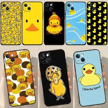 Чехол Kwaii yellow duck для iPhone 12 11 13 14 15 Pro Max 12 Mini 7 8 Plus X XR XS Max SE 2020 iPhone 15Pro MAX