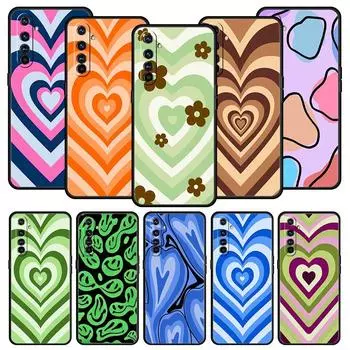 Чехол Latte Love Coffee с цветным сердцем для Realme 12 11 10 9 8 5G 7 6 GT5 GT3 GT2 Pro Plus C21 C25 C35 GT Neo 2 3 3T 5 Realme GT2