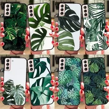 Чехол Leaves Monstera Green для Samsung Galaxy S20 FE S8 S9 S10 Plus Note 10 Note 20 S22 Ultra S21 FE задняя крышка Galaxy S8