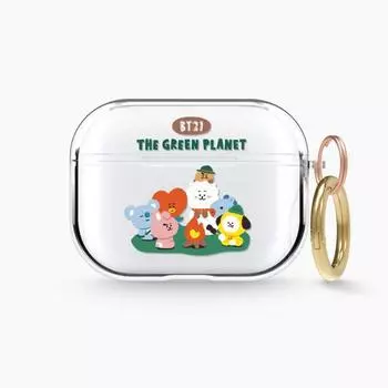 Чехол Line Friends BT21 Green Planet Camping Ellago AirPod Pro