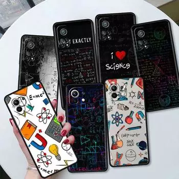 Чехол Love Chemistry Mathematics Funda для Xiaomi Mi 11 Lite 5G NE 11T Pro 10T 9T Note 10 12 12X 12S Ultra Soft Shell Phone Cover Mi Note 10 Lite