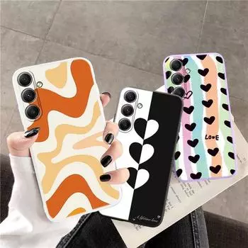 Чехол Love Heart для iPhone Samsung A55 S24 FE S25 M35 A06 Xiaomi Redmi Note 13 Pro 14C Huawei Honor Realme противоударный матовый чехол для телефона с защитой от царапин Samsung Galaxy S9 Plus фиолетовый