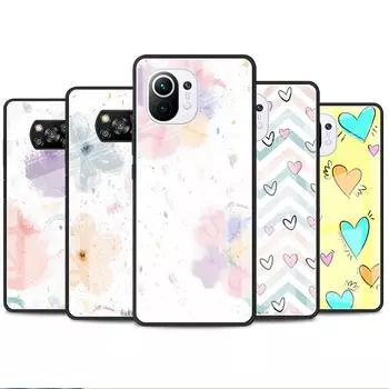 Чехол LOVE Heart Glass для Xiaomi Poco X3 NFC 11 Lite 11T F3 M3 для Redmi Note 11 10 9 8 Pro 10S 9S 9A 9C Чехол для телефона Xiaomi Poco M3