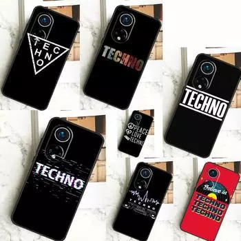 Чехол Love Techno с музыкальными цитатами для Honor X8a X9a X7a X6a X7 X8 X9 X9b X8b Honor 90 70 50 10 Lite Magic 6 5 Pro Honor 50