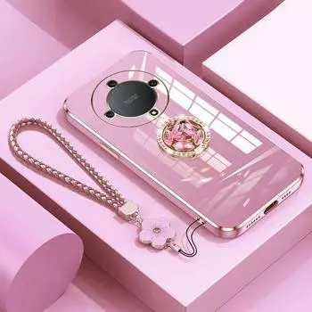 Чехол Magic5lite с ремешком, роскошный чехол с бриллиантовым держателем для Honor Magic 5 4 Lite Pro X9a, чехлы-подставки HonorMagic5Lite Magic5 Lite&Case & Holder бежевый