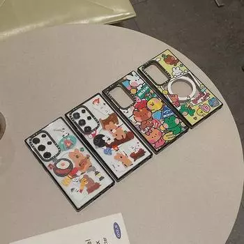 Чехол Magnetic Galaxy Persimmon Bear для Samsung S23 Ultra/S22 — модный дизайн Miniini Garden Party Samsung Galaxy S24+