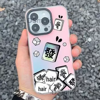 Чехол Mahjong Bird для iPhone 12 Pro Max/12/13/14/15 Hard Cover Plus iPhone Xs Max