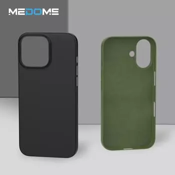 «Чехол Maiduomi Flannel iPhone Skin-Feel для iPhone 13 Pro Max с прочной магнитной застежкой и маслостойкой поликарбонатной микрофиброй» iP14 чёрный