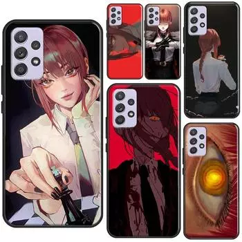Чехол Makima Chainsaw Man в японском стиле аниме для Samsung A51 A71 A50 A70 A41 A31 A11 A10 A52S A21S A12 A22 A32 A42 A52 A72, чехол Samsung A10