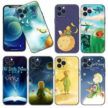 Чехол «Маленький принц и лиса» для Apple iPhone 12 13 Mini 11 Pro Max XR X XS MAX 8 7 6S 6 Plus SE 5S 5 2020, черный чехол iPhone 13