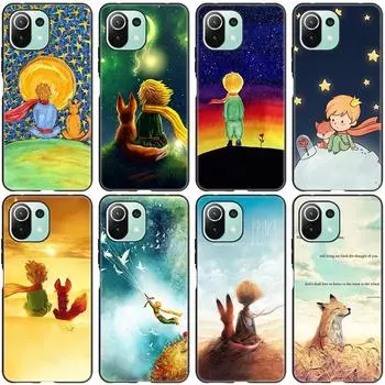 Чехол «Маленький принц с лисой» для Xiaomi Mi 11 Lite NE 11i 10T 11T Pro A2 A3 Lite POCO F3 M3 M4 C31 X3 Pro NFC GT, черный мягкий чехол Xiaomi Mi A2 Lite