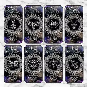 Чехол «Мандала 12 созвездий» для Apple iPhone 14 Pro Max 13 11 12 Mini SE 7 8 Plus X XS 6 6S, силиконовый чехол для телефона, мягкий чехол iPhone 6 6S Plus