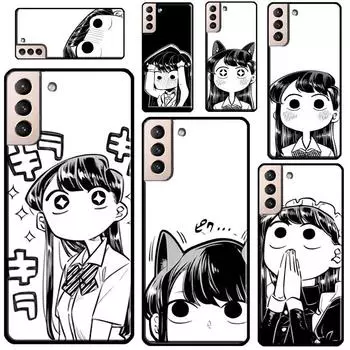 Чехол Manga Chibi Komi Shouko Komi-san для Samsung Galaxy S22 Ultra S20 S21 FE S8 S9 S10 Note 10 Plus Note 20 Ultra Cover Galaxy S8